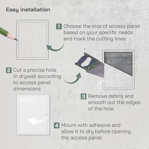 Vent Systems Access Panel for Drywall 16 x 20 Inch - Wall Hole Cover Plate - Metal Access Door with Handle - Plumbing Access Panel for Drywall - Service Shaft Crawl Space Door - Wall Access Panel - size: 16" x 20"