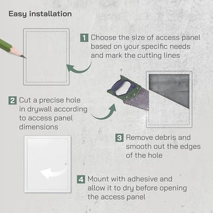 Vent Systems Access Panel for Drywall 16 x 20 Inch - Wall Hole Cover Plate - Metal Access Door with Handle - Plumbing Access Panel for Drywall - Service Shaft Crawl Space Door - Wall Access Panel - size: 16" x 20"