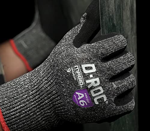 MAGID D-ROC ANSI A6 NitriX Palm Coated Touchscreen Gloves, 144 Pairs, Size 6/XS, GPD820 - size: 6/XS, style: 144 Pairs