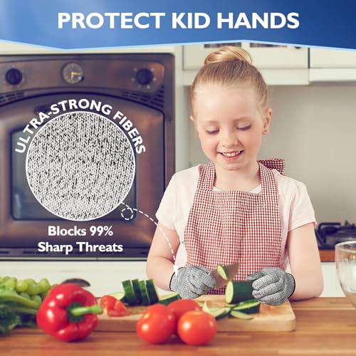 Cut Resistant Gloves, Level 5 Protection, Food Grade Safety Gloves for Mandolin Slicing, Multiple Sizes - size: Large