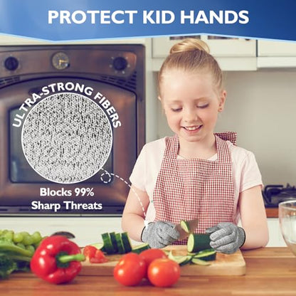 Cut Resistant Gloves, Level 5 Protection, Food Grade Safety Gloves for Mandolin Slicing, Multiple Sizes - size: X-Small