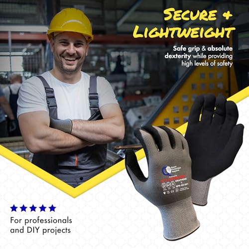 Garden & Work Gloves for Men and Women – Cut Resistant Gardening Gloves with Grip, Lightweight Breathable Safety Gloves for DIY, Construction, Warehouse & General Handling – Large, Pack of 12 - color: Grey/Black - Pack of 12