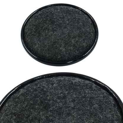 8Pcs Felt Furniture Sliders Reusable Carpet Base Furniture Cups,Moving Pads Sliders to Protect Hardwood (Round, 3 inch Dia, Black/Gray) - size: Round, 3 inch Dia