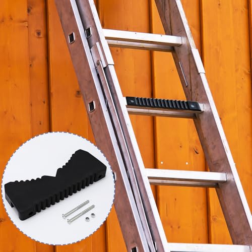 Anti-Slip Ladder Stabilizer, Rubber Steep Ladder Accessory Ladder Stabilizer Rubber Fall Prevention, Scratch Protection, Extension Ladder Attachment Against Wall, Telegraph Pole