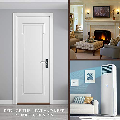 Waterproof Twin Door Draft Stopper Adjustable Size 30" to 36" Weather Stripping Noise Blocker Window Breeze Blocker - color: Coffee, size: 1.6 inch