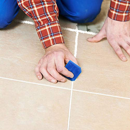 Outus 2 Pieces Caulking Tool Set Silicone Sealant Grout Tool for Kitchen Bathroom Floor Sealant Sealing(Blue) - color: Blue