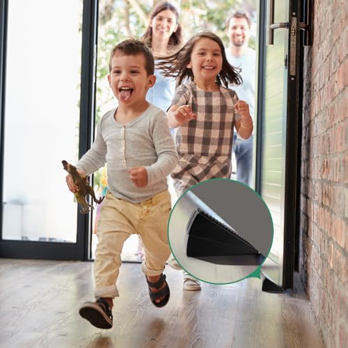 Heavy Duty Door Stopper, Up to 3 in Tall Door Stop Wedge, Large Door Stoppers for Bottom of Doors, Adjustable Height Suits Any Heavy Gate Gap