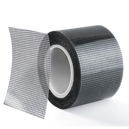ACEBON Window Screen Repair Tape, 2 in X 16 FT Repair Kit for Windows or Doors, Strong Adhesive Patch Fiberglass Tape Mesh Repair - color: Black, size: 2in X 16 FT