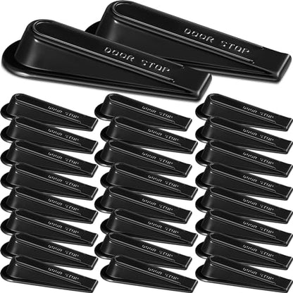 Frienda 24 Pcs Door Stoppers Heavy Duty Door Stop Wedge Rubber Door Stoppers for Door Bottom Carpet Tile Concrete Wooden Floor