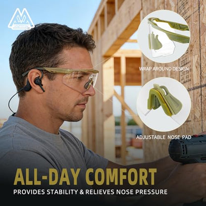 Shooting Glasses Anti Fog with High Definition Lenses, ANSI Z87+ Certified Tactical Safety Glasses for Men Women - color: P2-photochromic Grey