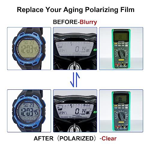 Selens Polarizing Film 2 PCS 7.8x11.8 inches Adhesive Polarized Sheets Linear Polarizing Photography Filter for LCD Screen Repairing & Physics Education