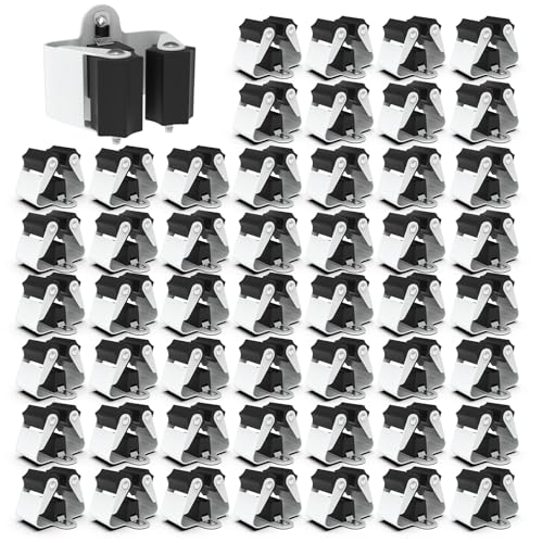 3-H Broom Hanger,Mop Holder Wall Mount 50 Pack, Broom Holder Wall Mount for Hanging and Organizing Shovel,Rake,Brush,Yard Tools in Kitchen,Laundry Room,Bathroom,House(Black) - color: Matte Black, size: 50