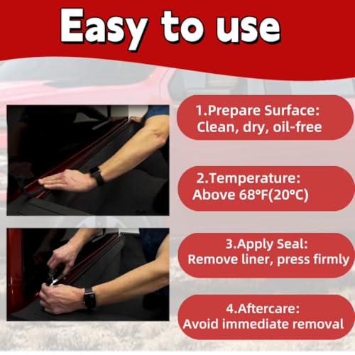 326A0004 Ribbed Rectangle Rubber Seal 3/5 in x 79 in, Ribbed Seal Strip Self-Adhesive EPDM Foam Rubber Seal,Ideal Weather Stripping,Fits for RV,Boat,Auto,Truck,Garage Door,Marine