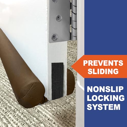 Twin Draft Guard Hug N Fit, Original Dual Draft Stopper Instantly Blocks Air from Entering, Water Repellent, Fits 28”-36” Length with 1.5” Energy Saver Tube - size: 1.5 Inch by 28-36 Inches