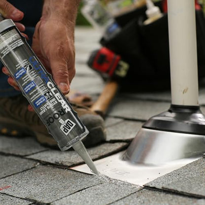 DAP Ultra Clear Roof Waterproof Rubberized Sealant, Crystal Clear, 10.1 Oz (7079818395)