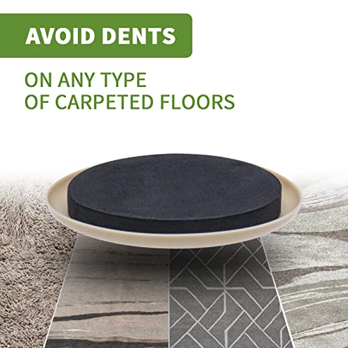 Furniture Sliders for Carpet 8 PCS - 3 1/2 inch Furniture Moving Slider Chair Legs Floors Protectors– Move Your Furniture Easy & Safely(for Carpet) - size: 8 PCS 3 1/2 inch Beige