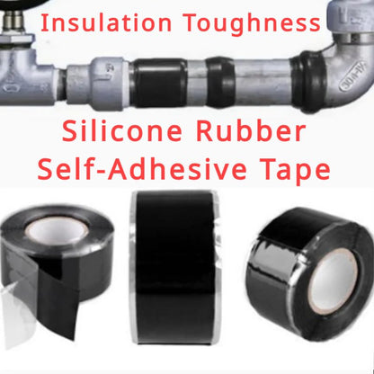 Pipe Tape, Super Strong Waterproof Leak-Proof Sealing Repair Silicone Adhesive, Also Suitable for Repairing Other Items (White-2.5X150cm) - color: White-2.5X150cm