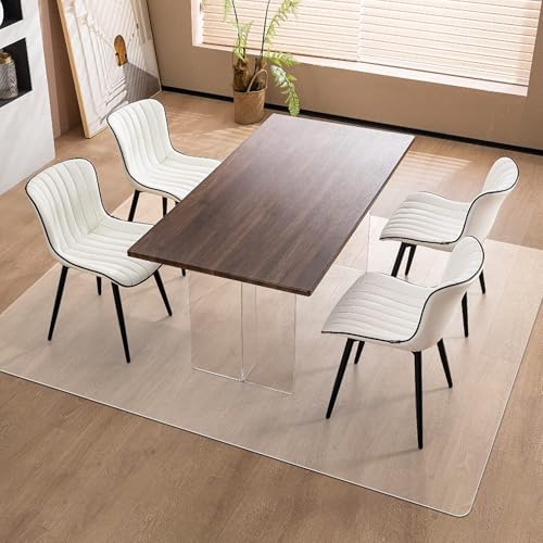 Vicwe Area Mat for Hard Floor, 4.75'×7' Clear Area Rug for Home, PVC Non-Slip Floor Protector for Dining Room, Large Anti-Scratch Floor Mats for Kitchen,Laundry Room - color: Clear, size: 4.75' x 7' (57 x 84 inch)