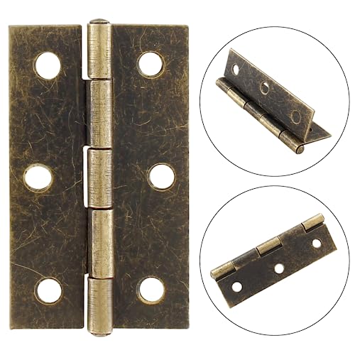 Murtenze 12 Pack 2.5 Inch Cabinet Hinge, Antique Bronze Butt Hinges with Mounting Screws - color: Antique Bronze, size: 2.5 Inch