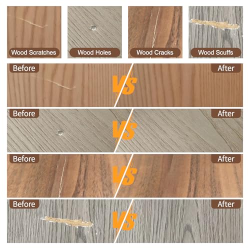 DAIXISM Wood Filler Sticks,12colors Wood Wax Crayons for Scratches, Scuffs, Cracks, and Nail Holes on Wood Furniture, Floors, Cabinets, Tables, and Doors