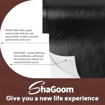 Leather Repair Patch, 17X79 inch Strong Sticky Repair Patch Self Adhesive Waterproof, DIY Large Vinyl Patches for Couches, Furniture, Sofa, Car, Chair (DBrown, 17X79 inch) - color: Glossy Dark Brown, size: 17X79 inch