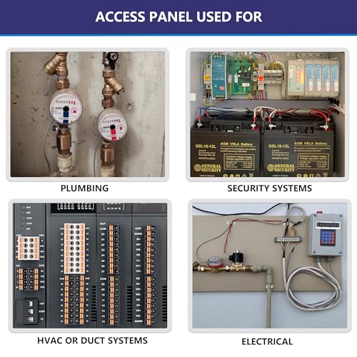 EASY-EXS Access Panels Spring-Fit 14"x14" (External 16"x16") Square (SAP1414) for Drywall, celing, Electrical, Plumbing Hole Covers - size: 14"x14" - 1 Pcs