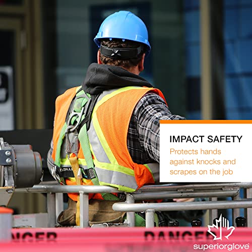 Superior Glove Endura Goatskin Leather Work Gloves Arc Flash Cut Resistant Safety Hand Protection - size: Medium, style: Impact/Cut