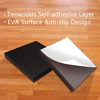 Yelanon Non Slip Furniture Pads -12pcs 4" Furniture Grippers Hardwood Floors, Non Skid for Furniture Legs,Self Adhesive Rubber Feet, Anti Slide Furniture Floors Protectors for Keep Couch Stoppers - size: 12pcs 4" Square