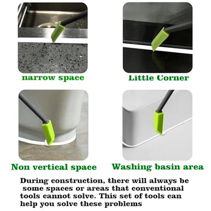 2 pieces 3-IN-1 Caulk Tool for Removal and Applicationl, Suitable for precision machining tools in bathrooms, kitchens, and other areas