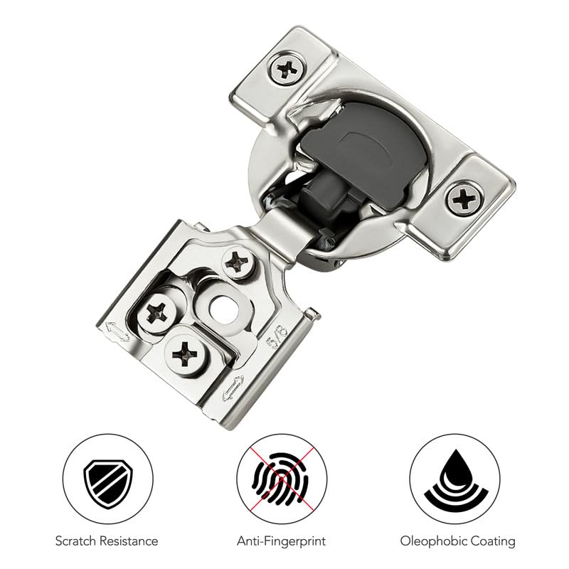Ravinte 2 Pack 1 Pair 5/8 inch Overlay Soft Close Kitchen Cabinet Hinges Stainless Steel Adjustable Kitchen Hinges Satin Nickel Cabinet Hardware - size: 5/8 inch Overlay