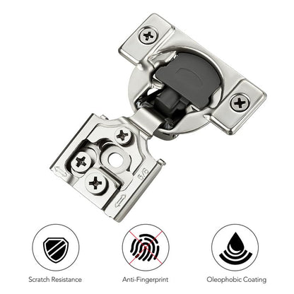 Ravinte 2 Pack 1 Pair 5/8 inch Overlay Soft Close Kitchen Cabinet Hinges Stainless Steel Adjustable Kitchen Hinges Satin Nickel Cabinet Hardware - size: 5/8 inch Overlay