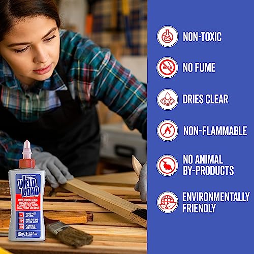 Weldbond Multi-Purpose Glue - The Ultimate Bonding Solution ! Non-Toxic Glue for Wood Glue Glass Mosaic Ceramic Pottery Craft Tile Porcelain Stone Jewelry Fabric Furniture & More. 5.0z /160ml 6-Pack - size: 6 pack
