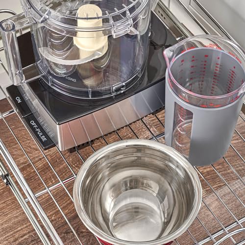 Rev-A-Shelf Kitchen Cabinet Pullout Shelf and Drawer Organizer Slide Out Pantry Storage Basket in Multiple Sizes, 21 x 22 In, 5WB1-2122CR-1 - size: 21" W X 22"d, style: Single Tier