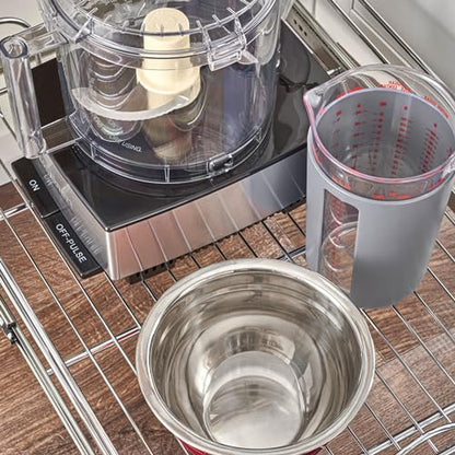 Rev-A-Shelf Kitchen Cabinet Pullout Shelf and Drawer Organizer Slide Out Pantry Storage Basket in Multiple Sizes, 21 x 22 In, 5WB1-2122CR-1 - size: 21" W X 22"d, style: Single Tier