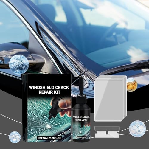 Upgraded Windshield Crack Repair Kit - 2025 New Nano Glass Repair Liquid, Car Glass Repair Tool, 5-Min Quick Fix for Chips, Star-Shaped & All Cracks, Long-Lasting for Windshields, Windows & Mirrors