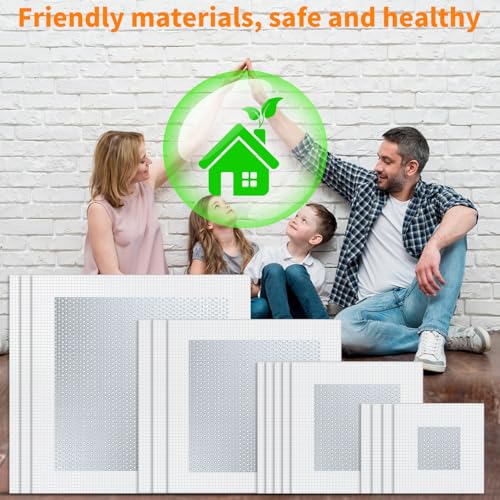 Wall Patch Kit, 15 Pieces Aluminum Self-Adhesive Mesh Repair Patches for Drywall, Multiple Sizes 2/4/6/8 Inch, Permanently Repairs Damaged Walls and Ceilings - size: 2/4/6/8in