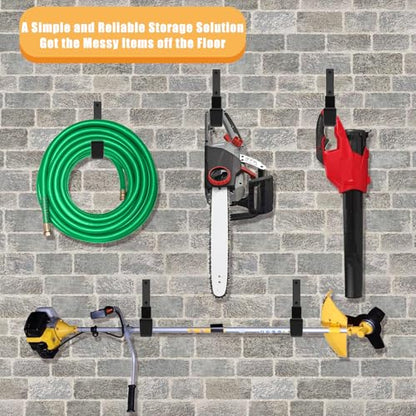 Heavy Duty Utility Hooks - Wall Mount, Hose Holder, Bike & Ladder Hooks, Chainsaw & Leaf Blower Hanger - 8 Small - size: 8 S