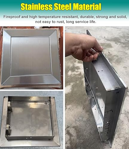 Wall/Ceiling Small Plumbing Access Panel for Drywall - Stainless Steel, 5x5 4x4 6x6 7x7 8x8 9x9 10x10, Square Rectangle Recessed Wall Hole Cover Plate(4x8in) - size: 4x8in