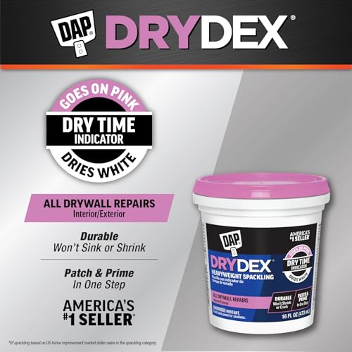 DAP DryDex Dry Time Indicator Spackling, Pink/White, 16 Oz (7079812348)