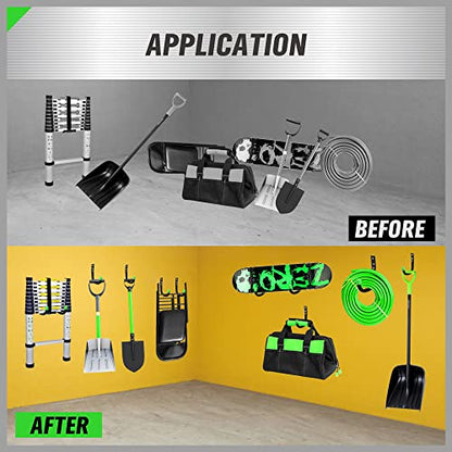 SWANLAKE Heavy Duty Garage Storage Utility Hooks, Utility Hooks for Garage Wall,Color Black (6PCS) - style: Traditional