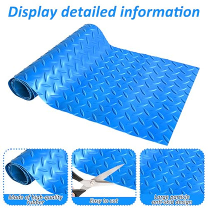 Large Swimming Pool Ladder Mat, 12"x36" Protective Non-Slip Pool Step Pad with Texture，Protective Ladder Pad for Above Ground Swimming Pools Liner and Stairs (Blue)