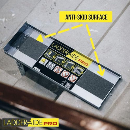 Ideal Security Foldable Ladder-Aide PRO: Fits Steps 4.921" to 7.875" High, Ladder Extender, Accessories, Stabilizer, Leveler for Single and Extension Ladders - style: Ladder-Aide PRO