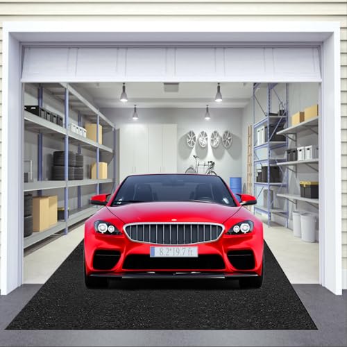 Oil Spill Mat, Garage Floor Mat for Under Car, Absorbent Oil Pad Waterproof Backing Protects Floor - size: 8'2"*19'7"