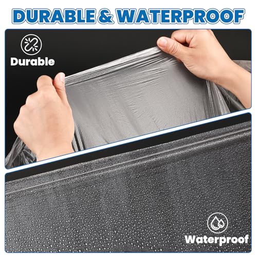 8 Pack Plastic Drop Cloth, 9 x 12 Feet Plastic Sheeting, Painter's Sheeting & Tarps for Painting, Dustproof Painters Plastic Tarp for Furniture Cover - color: 8p