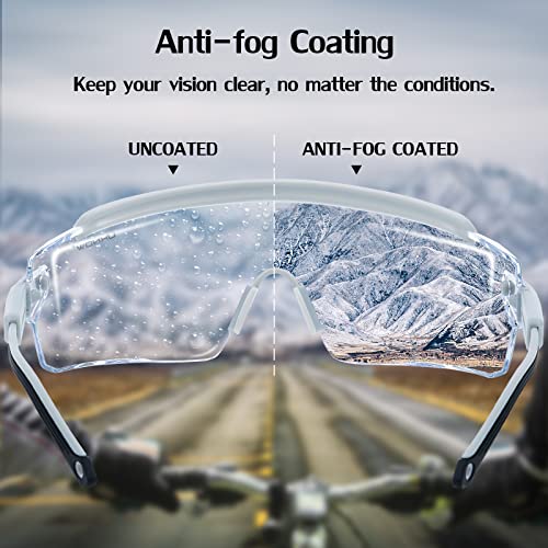 UKNOW Safety Goggles Over Glasses, Safety Glasses Anti Fog Wraparound Eye Protection, Protective Eyewear ANSI Z87.1 - color: Gray