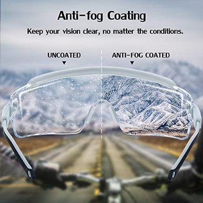 UKNOW Safety Goggles Over Glasses, Safety Glasses Anti Fog Wraparound Eye Protection, Protective Eyewear ANSI Z87.1 - color: Gray