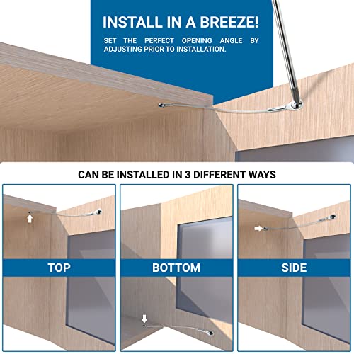 2 Pack Rok Hardware Cabinet Door Restraint Limit Kit, Door Stays, Reduces Restricts Opening Angle, Zinc Finish, Screws and Washers Included, R0006