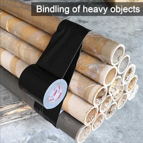 Wide Duct Tape, Industrial Grade 30Yards (90 ft) Wide Tape 8'' Duct, 9 Mil Heavy-Duty, Waterproof, Strong, Flexible, No Residue, for Crafts & Home Improvement (Black, 8'' x 90ft) - color: Black, size: 8'' x 90ft