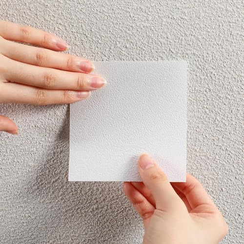 Pangda 20 Pack Self Adhesive Drywall Patch Stickers 3.9 x 3.9 Inch Pre Textured Paintable Wall Hole Patch Wall Patches for Holes Drywall Repair Tape for Walls Ceilings and Plaster Surfaces