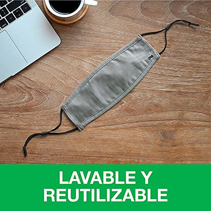 3M Daily Face Mask, Reusable, Washable, Adjustable Ear Loops, Lightweight Cotton Fabric, 3 Pack